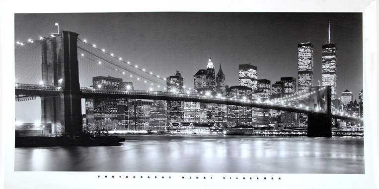 Henri Silverman 100cmx50cm Brooklyn bridge-568 : image 1